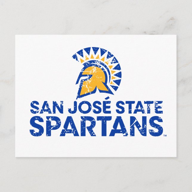 Carte Postale Logo de San Jose State Spartans avec marquage de m (Devant)