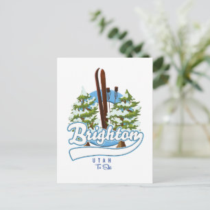 Carte Postale Logo de ski de Brighton Utah
