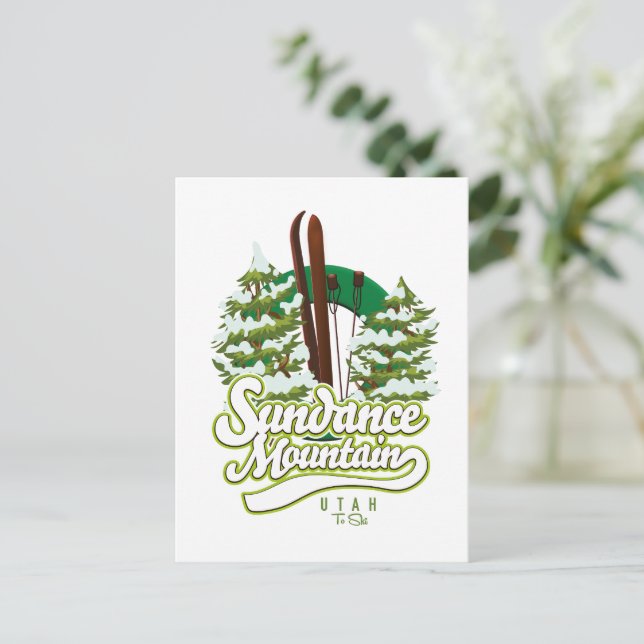Carte Postale logo de ski de Sundance Mountain Utah (Debout devant)