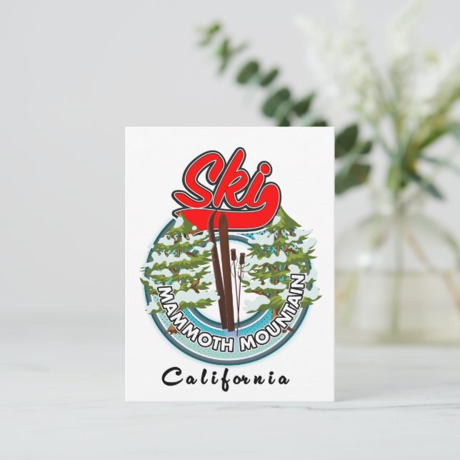 Carte Postale Logo de ski Mammoth Mountain California (Debout devant)