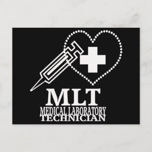CARTE POSTALE LOGO DE TECHNOLOGIE DE LABORATOIRE MÉDICALE MLT SY