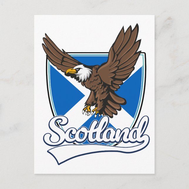 Carte Postale logo de voyage en Écosse (Devant)