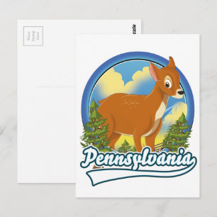 Carte Postale logo de voyage en Pennsylvanie