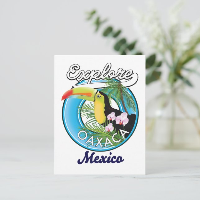 Carte Postale Logo de voyage Oaxaca Mexique (Debout devant)