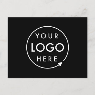 Carte Postale Logo d'entreprise   Black Corporate Company