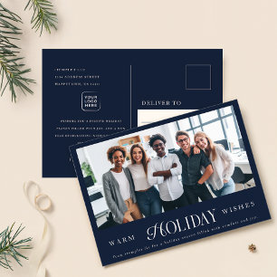 Carte Postale Logo d'entreprise Entreprise Photo Holiday