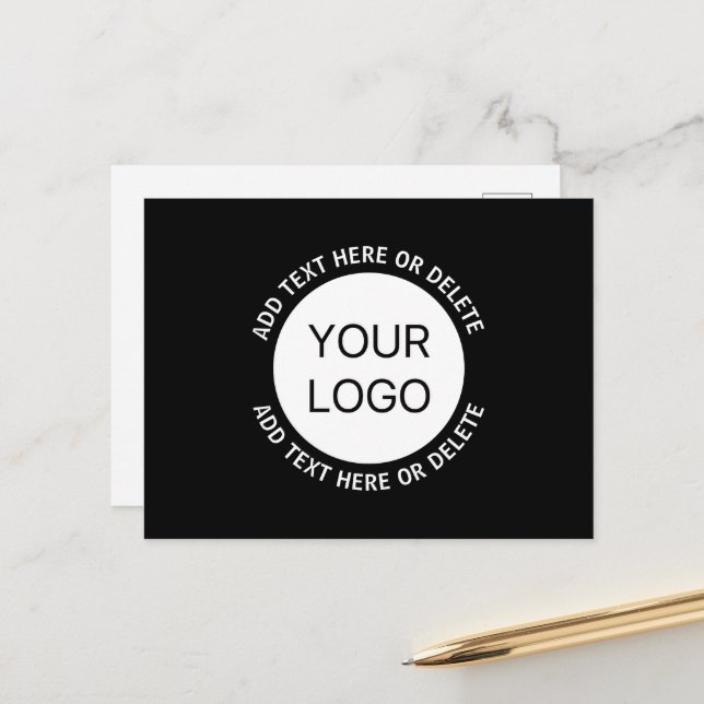Carte Postale Logo d'entreprise ou toute image et texte modifiab (Devant/Arrière en situation)