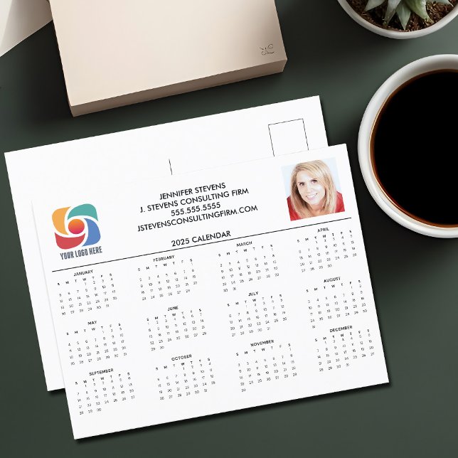 Carte Postale Logo d'entreprise personnalisé Calendrier d'entrep (Créateur téléchargé)