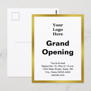 Carte Postale Logo d'entreprise pour l'ouverture officielle Invi