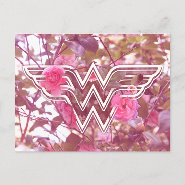 Carte Postale Logo des fleurs de la Camellia rose Wonder (Devant)
