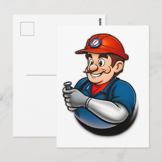 Carte Postale logo des services de plomberie (Devant / Derrière)