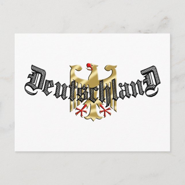 Carte Postale Logo Deutschland Eagle tee - shirt et présente (Devant)