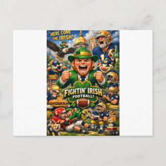 Carte Postale Logo drôle de Notre Dame Fighting Irish
