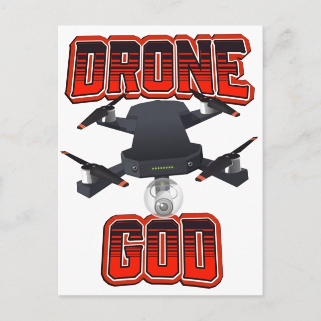 Carte Postale logo Drone God (Devant)