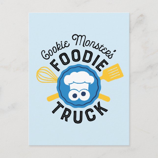 Carte Postale Logo du camion fourré de Cookie Monster (Devant)
