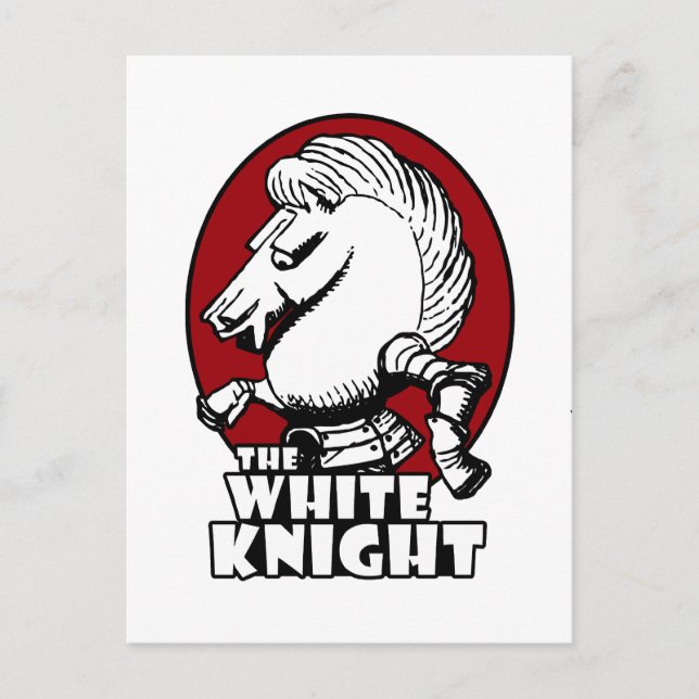 Carte Postale Logo du chevalier blanc rouge (Devant)