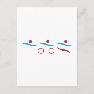 Carte Postale Logo du cool de triathlon