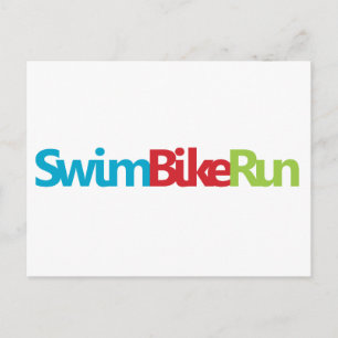 Carte Postale Logo du cool de triathlon pour tous les sportifs