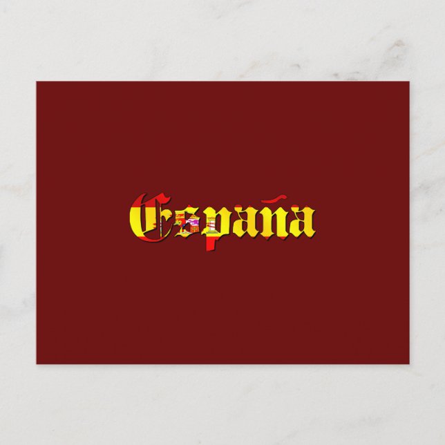 Carte Postale Logo du drapeau Espana - drapeau de l'Espagne Espa (Devant)