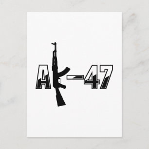 Carte Postale Logo du fusil d'assaut AK-47 AKM