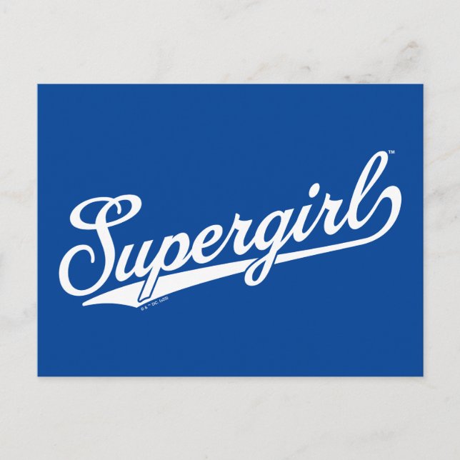 Carte Postale Logo du nom de Supergirl Baseball All-Star (Devant)