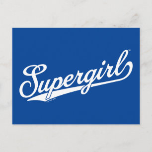 Carte Postale Logo du nom étoilé Supergirl Baseball