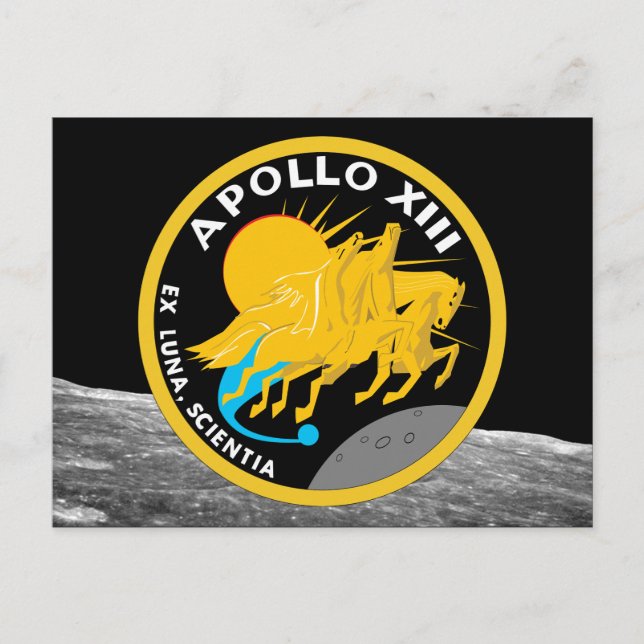 Carte Postale Logo du patch de mission Apollo 13 NASA (Devant)