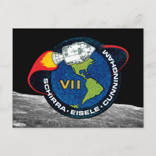 Carte Postale Logo du patch de mission NASA Apollo 7