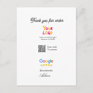 Carte Postale logo du site Web de révision Google entreprise sca