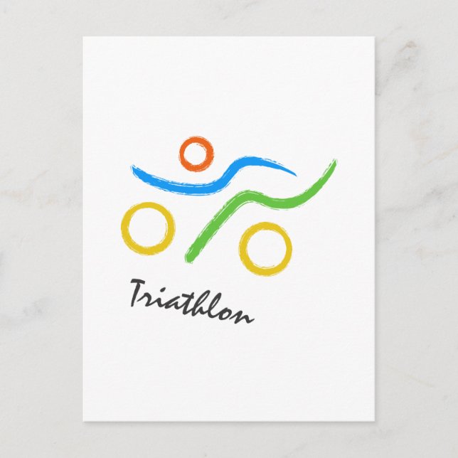 Carte Postale Logo du triathlon (Devant)