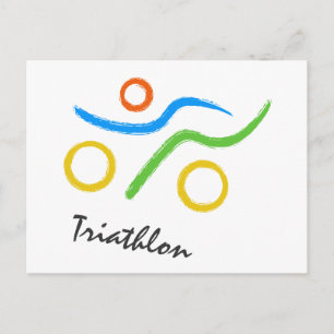 Carte Postale Logo du triathlon