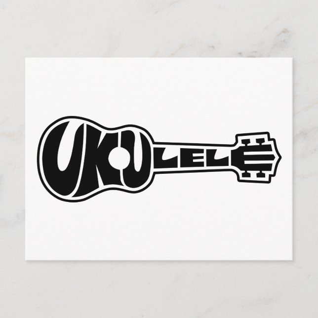 Carte Postale Logo d'Ukulele (Devant)
