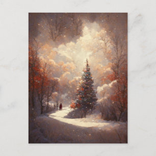 Carte postale Logo Entreprise Arbre de Noël