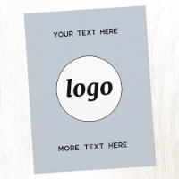 Logo Entreprise Promotionnel Bleu Poudre
