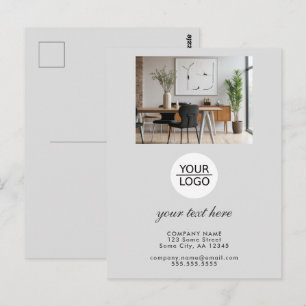 Carte Postale Logo et texte personnalisés pour l'entreprise - Bu