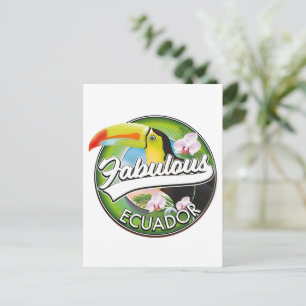 Carte Postale Logo Explorez l'Équateur fabuleux