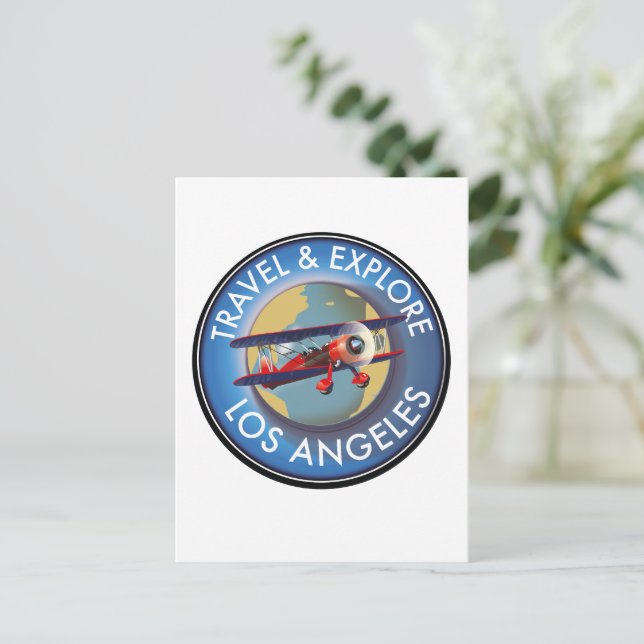Carte Postale Logo Explorez Los Angeles (Debout devant)