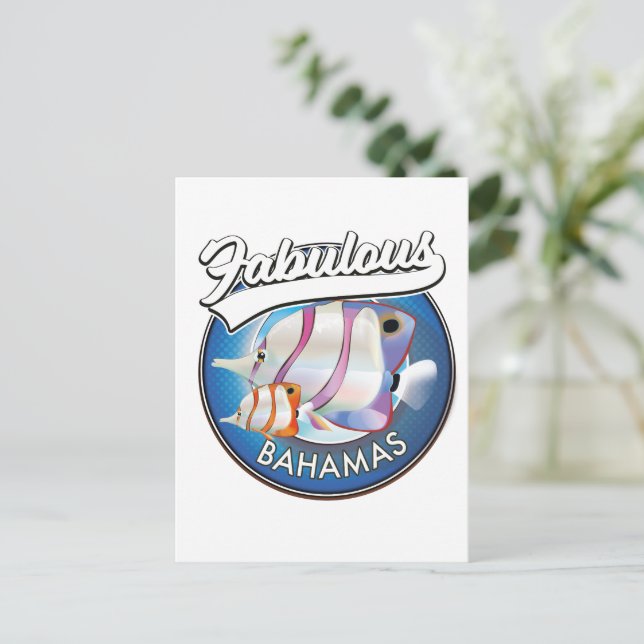 Carte Postale Logo fabuleux des Bahamas (Debout devant)