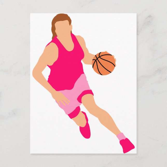Carte Postale Logo féminin de basket-ball (Devant)
