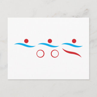 Carte Postale Logo frais moderne de triathlon