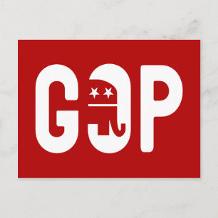 Carte Postale Logo GOP Elephant