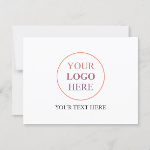 Carte Postale Logo horizontal personnalisé - Pas de commande min