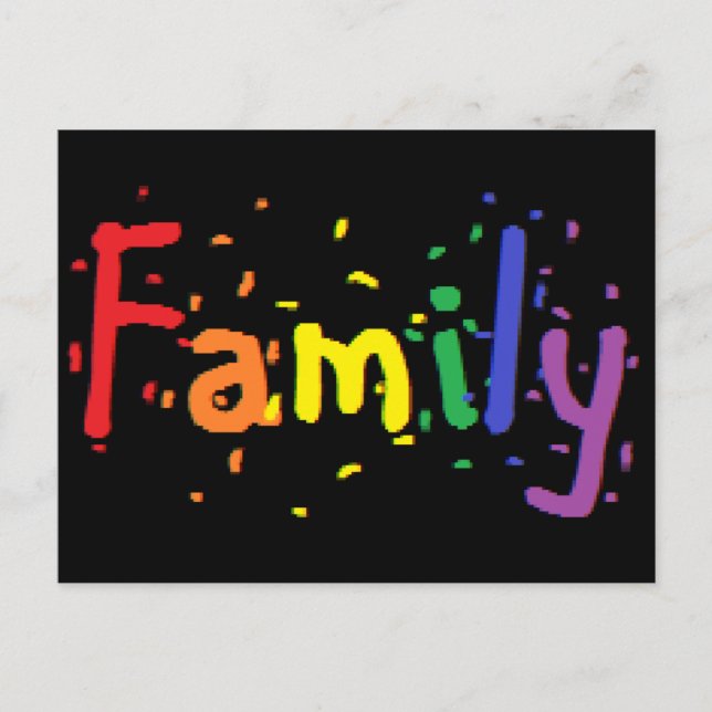 Carte Postale Logo LGBT Family. (Devant)