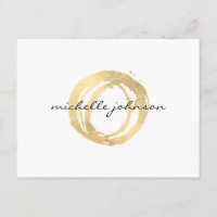 Logo Luxe Faux Gold Peint Cercle Designer