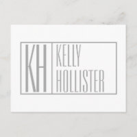 Logo Moderne Grey Initiales & Nom