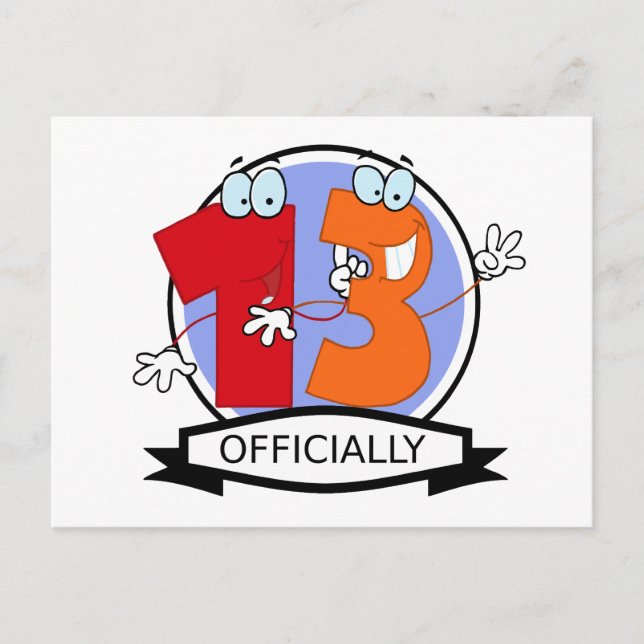 Carte Postale Logo officiel 13 Anniversaire (Devant)