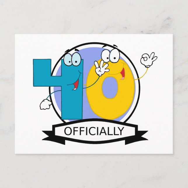 Carte Postale Logo officiel 40 Anniversaire (Devant)