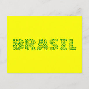 Carte Postale Logo optique Brasil - Brésil vert forêt