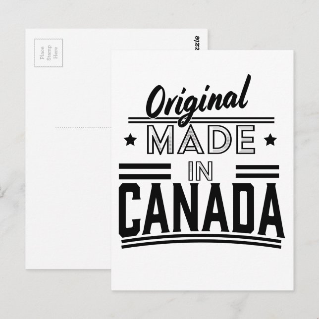 Carte Postale Logo Original Fabriqué au Canada (Devant / Derrière)