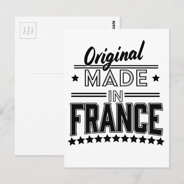 Carte Postale Logo original fabriqué en France (Devant / Derrière)